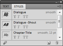The styles tab