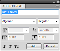 The add style window